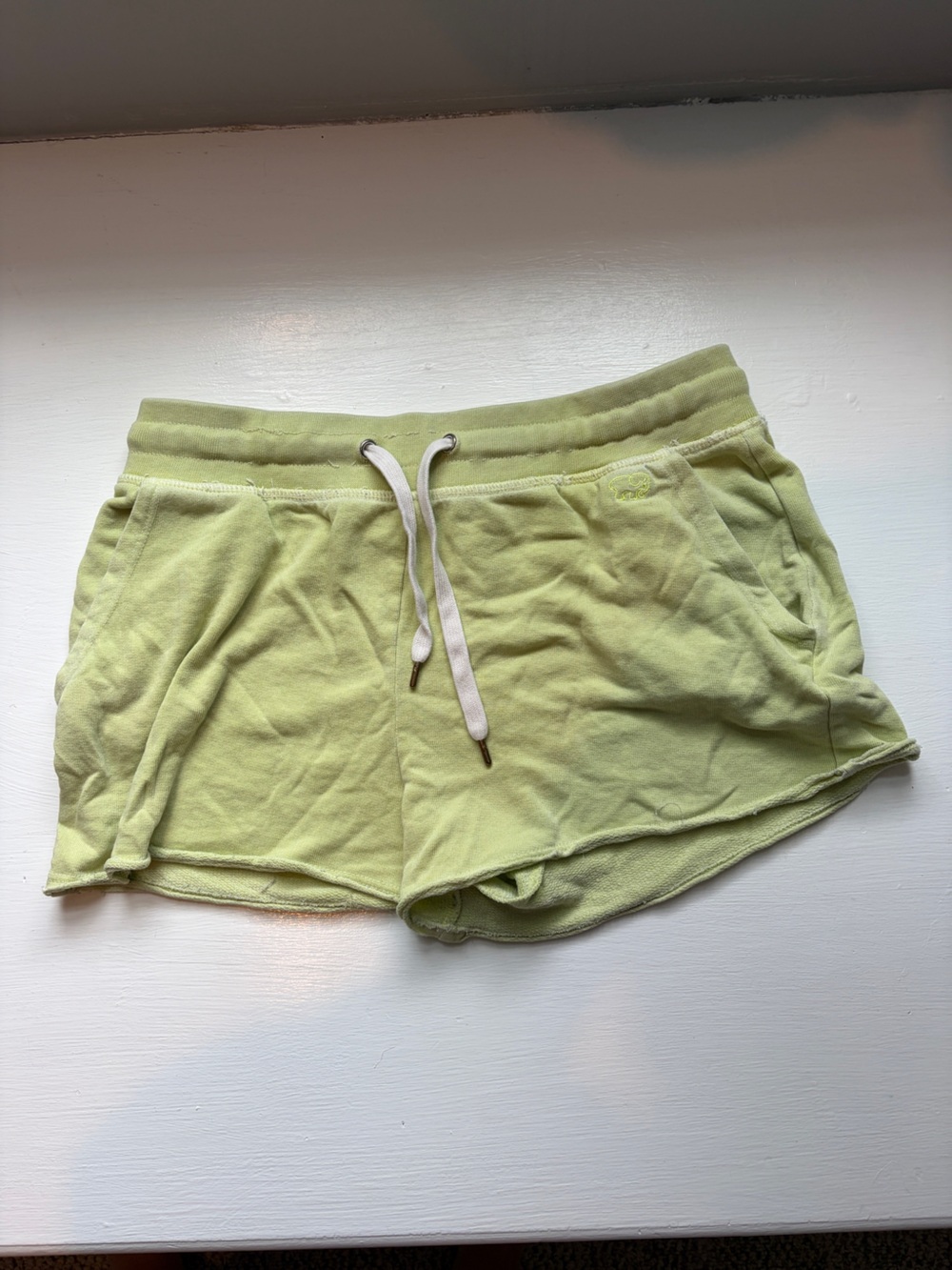 ivory ella Lime Green Athletic Drawstring Shorts